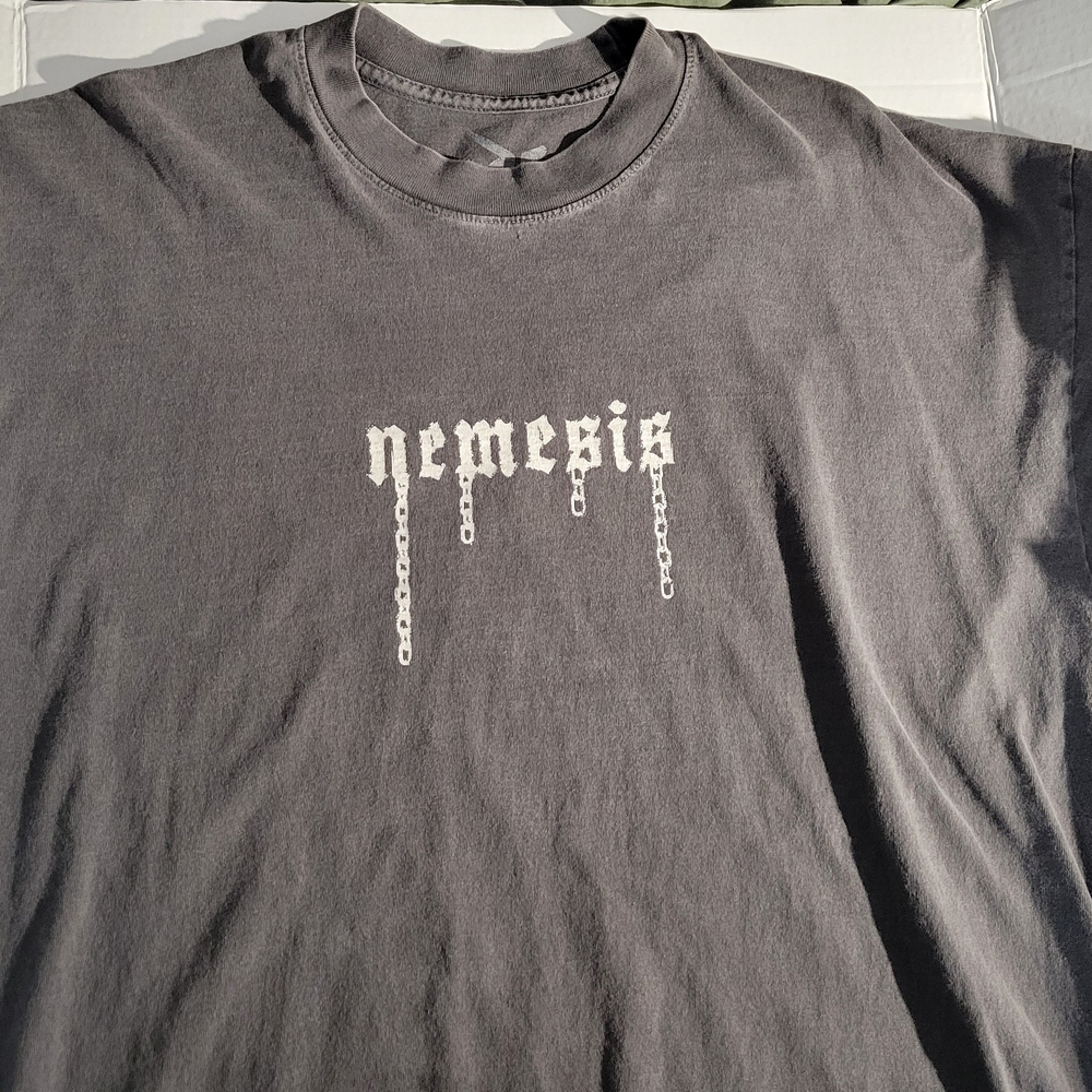 Vintage Nemesis Chains Trials And Redemption Graphic Gray Men's T-Shirt Size XXL